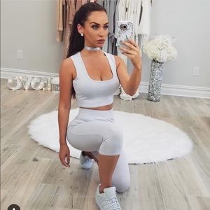 Missguided x Carli Bybel Crop Top Set